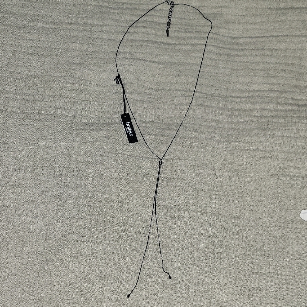 NWT Botkier Hematite Colored Adjustable Lariat Necklace.
